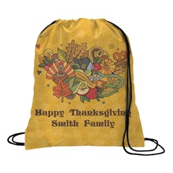 Happy Thanksgiving Drawstring Backpack - Small (Personalized)