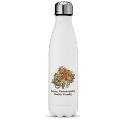 Happy Thanksgiving Water Bottle - 17 oz. - Stainless Steel - Full Color Printing (Personalized)