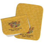 Happy Thanksgiving Burp Cloths - Fleece - Set of 2 w/ Name or Text