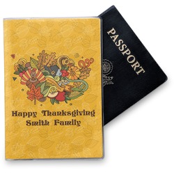 Happy Thanksgiving Vinyl Passport Holder (Personalized)