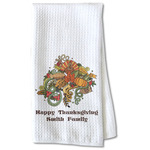 Happy Thanksgiving Kitchen Towel - Waffle Weave - Partial Print (Personalized)