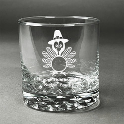 Happy Thanksgiving Whiskey Glass (Single) (Personalized)
