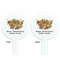 Happy Thanksgiving White Plastic 7" Stir Stick - Double Sided - Round - Front & Back