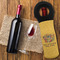 Happy Thanksgiving Wine Tote Bag - FLATLAY