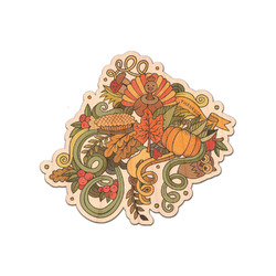 Happy Thanksgiving Genuine Maple or Cherry Wood Sticker