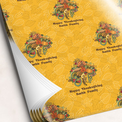 Happy Thanksgiving Wrapping Paper Sheets (Personalized)