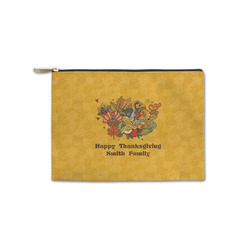 Happy Thanksgiving Zipper Pouch - Small - 8.5"x6" (Personalized)
