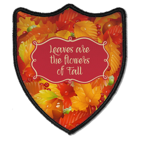 Custom Fall Leaves Iron On Shield Patch B