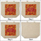 Fall Leaves 3 Reusable Cotton Grocery Bags - Front & Back View