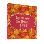 Fall Leaves 3 Ring Binder - Full Wrap - 1"