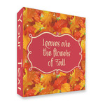 Fall Leaves 3 Ring Binder - Full Wrap - 2"