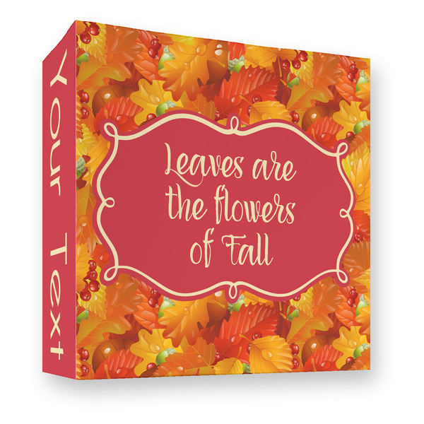 Custom Fall Leaves 3 Ring Binder - Full Wrap - 3"