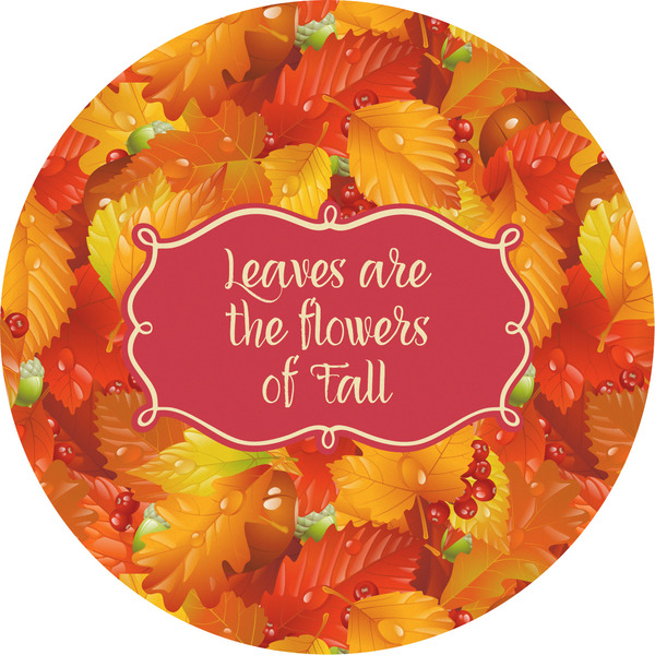 Custom Fall Leaves Multipurpose Round Labels - 5" (Personalized)