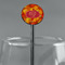 Fall Leaves Black Plastic 5.5" Stir Stick - Round - Main