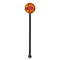 Fall Leaves Black Plastic 5.5" Stir Stick - Round - Single Stick