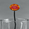 Fall Leaves Black Plastic 7" Stir Stick - Oval - Main