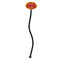 Fall Leaves Black Plastic 7" Stir Stick - Oval - Single Stick