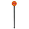 Fall Leaves Black Plastic 7" Stir Stick - Round - Single Stick