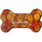 Fall Leaves Ceramic Flat Ornament - Bone Front & Back Double Print