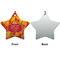 Fall Leaves Ceramic Flat Ornament - Star Front & Back (APPROVAL)