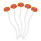 Fall Leaves Clear Plastic 7" Stir Stick - Oval - Fan