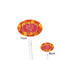 Fall Leaves Clear Plastic 7" Stir Stick - Oval - Front & Back