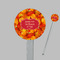 Fall Leaves Clear Plastic 7" Stir Stick - Round - Closeup