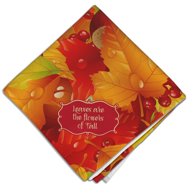 Custom Fall Leaves Cloth Dinner Napkin - Single