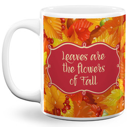Fall Leaves 11 Oz Coffee Mug - White