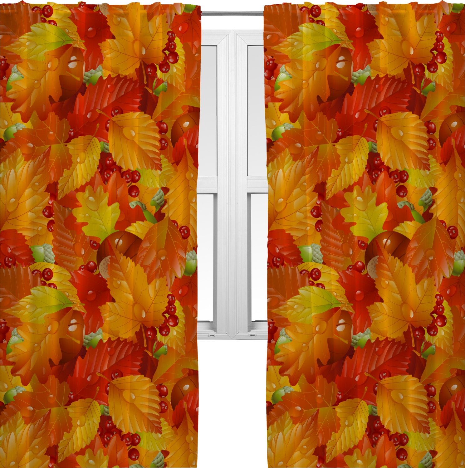 Fall Leaves Curtain YouCustomizeIt   Fall Leaves Curtains 