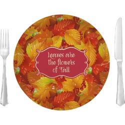Fall Leaves Glass Lunch / Dinner Plate 10"