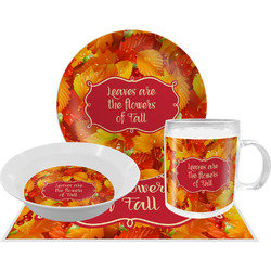 Fall Leaves Dinner Set - Single 4 Pc Setting