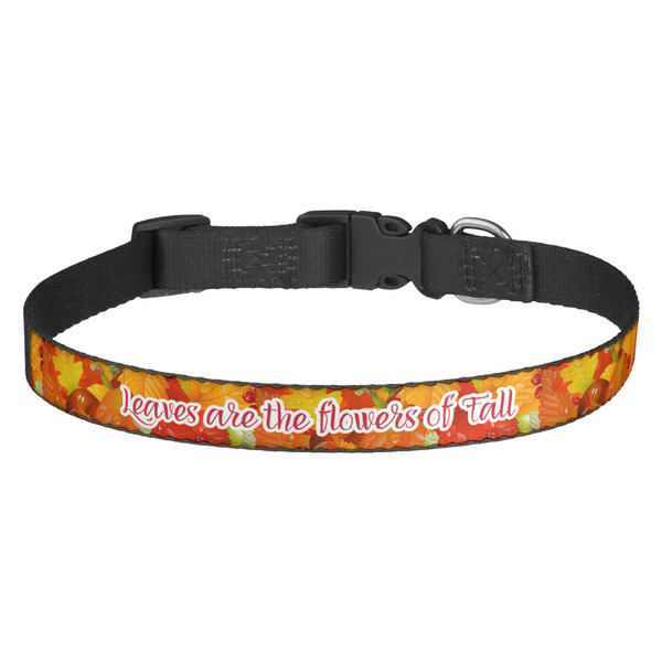 Custom Fall Leaves Dog Collar - Medium