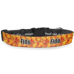 Fall Leaves Deluxe Dog Collar - Small (8.5" to 12.5")