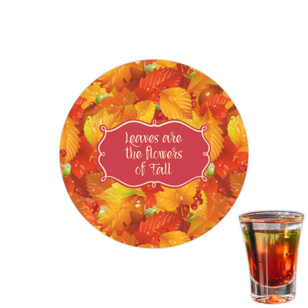 Custom Fall Leaves Printed Drink Topper - 1.5"