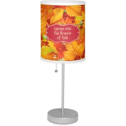 Fall Leaves 7" Drum Lamp with Shade Polyester