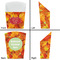 Fall Leaves French Fry Favor Box - Front & Back View