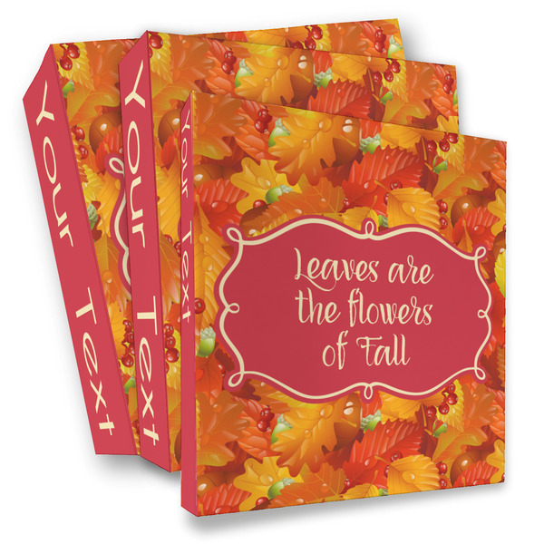 Custom Fall Leaves 3 Ring Binder - Full Wrap