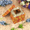 Fall Leaves Gift Boxes with Lid - Canvas Wrapped - Small - In Context