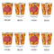 Fall Leaves Glass Shot Glass - with gold rim - Set of 4 - APPROVAL