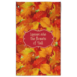 Fall Leaves Golf Towel - Poly-Cotton Blend - Large