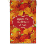 Fall Leaves Golf Towel - Poly-Cotton Blend - Small