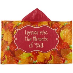 Fall Leaves Kids Hooded Towel