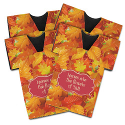 Fall Leaves Jersey Bottle Cooler - Set of 4