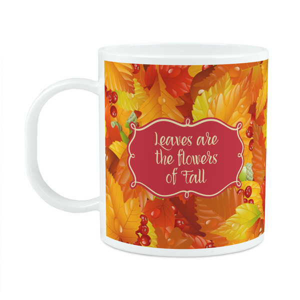 Custom Fall Leaves Plastic Kids Mug