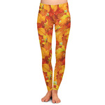 Fall Leaves Ladies Leggings - Large