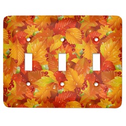 Fall Leaves Light Switch Cover (3 Toggle Plate)