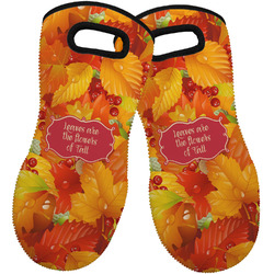 Fall Leaves Neoprene Oven Mitts - Set of 2