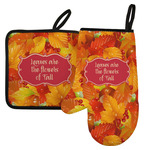 Fall Leaves Left Oven Mitt & Pot Holder Set