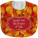 Fall Leaves Velour Baby Bib